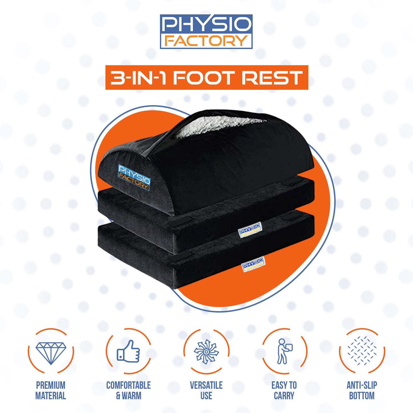 Physio Factory Foot Rest for Under Work Desk